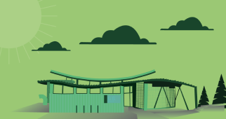 Illustration d'un dessin réalisé de l'IUT du Limousin